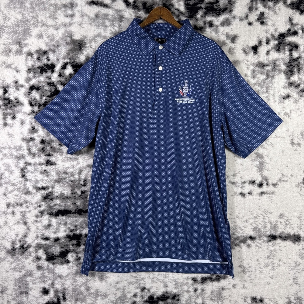 Footjoy Robert Trent Jones Golf Club Polo Shirt Mens‎ Size Extra Large Dotted
